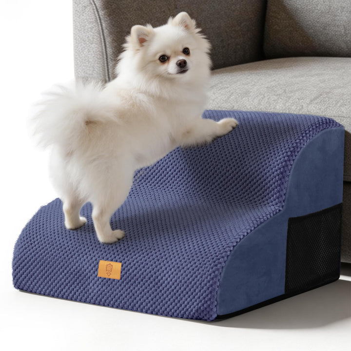 HEVOL Hundetreppe 2 Stufen,40cm Hogh Haustiertreppe Katzentreppe aus Schwamm für Hunde&Katzen,Tragba