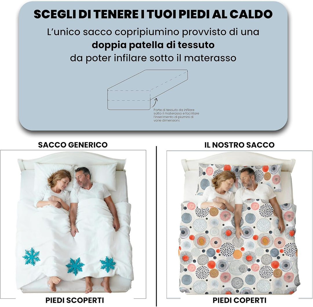 Italian Bed Linen Fantasy Bettbezug, Einzelne Einzelne Acquerello, Einzelne Acquerello