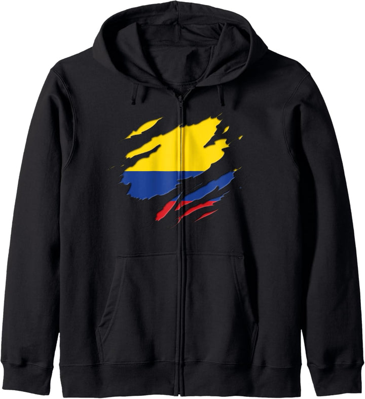Colombia Flag Kolumbien Kapuzenjacke