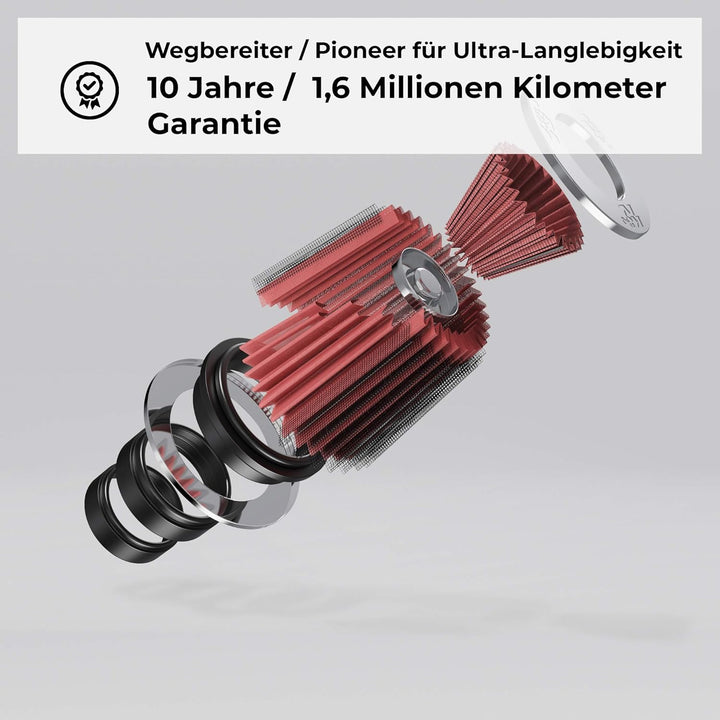 K&N RU-4990 KFZ und Motorrad Gummi Universalluftfilter