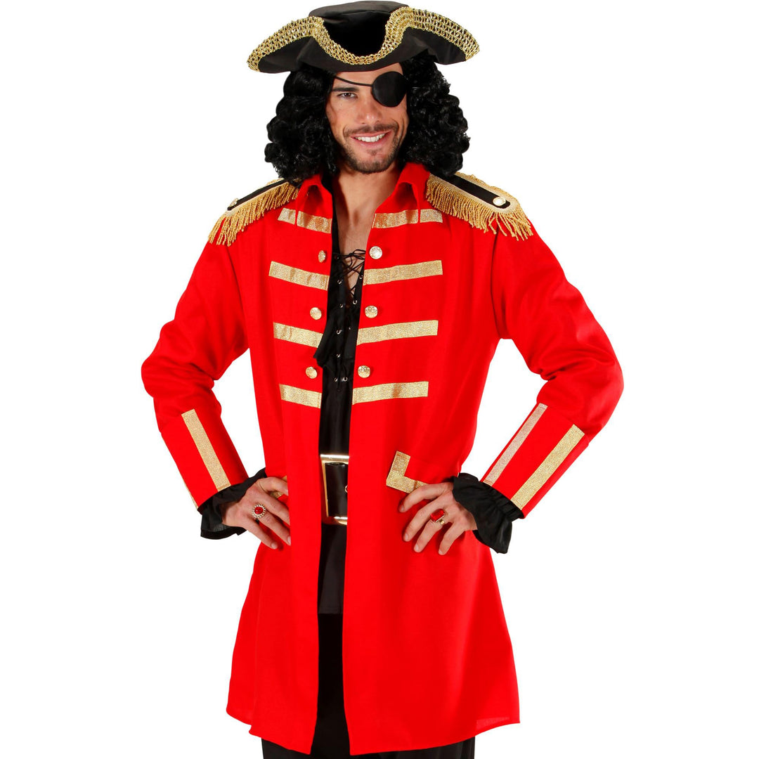 "PIRATE CAPTAIN" (coat, hat) - (XXL) Rot XXL, Rot XXL