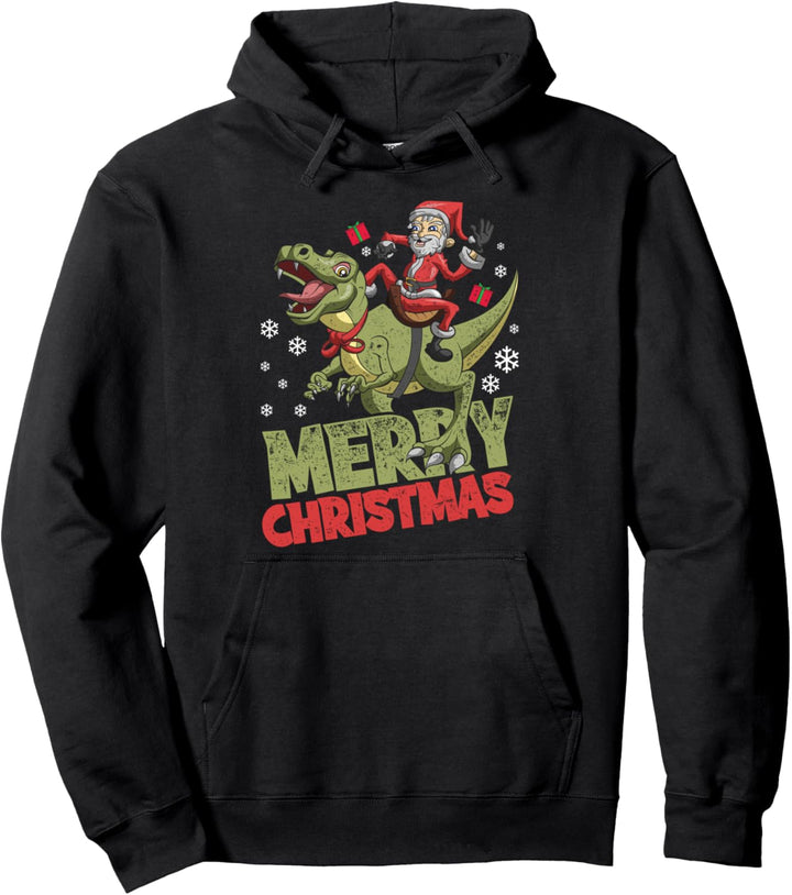 Frohe Weihnachten Pajama Party T Rex Geschenk Dinosaurier Pullover Hoodie