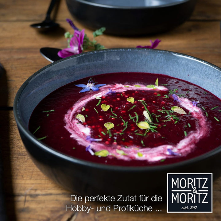 Moritz &amp; Moritz VIDA 6er Suppen Teller Set Blau - Suppenteller für 6 Personen - Porzellan spülmaschi