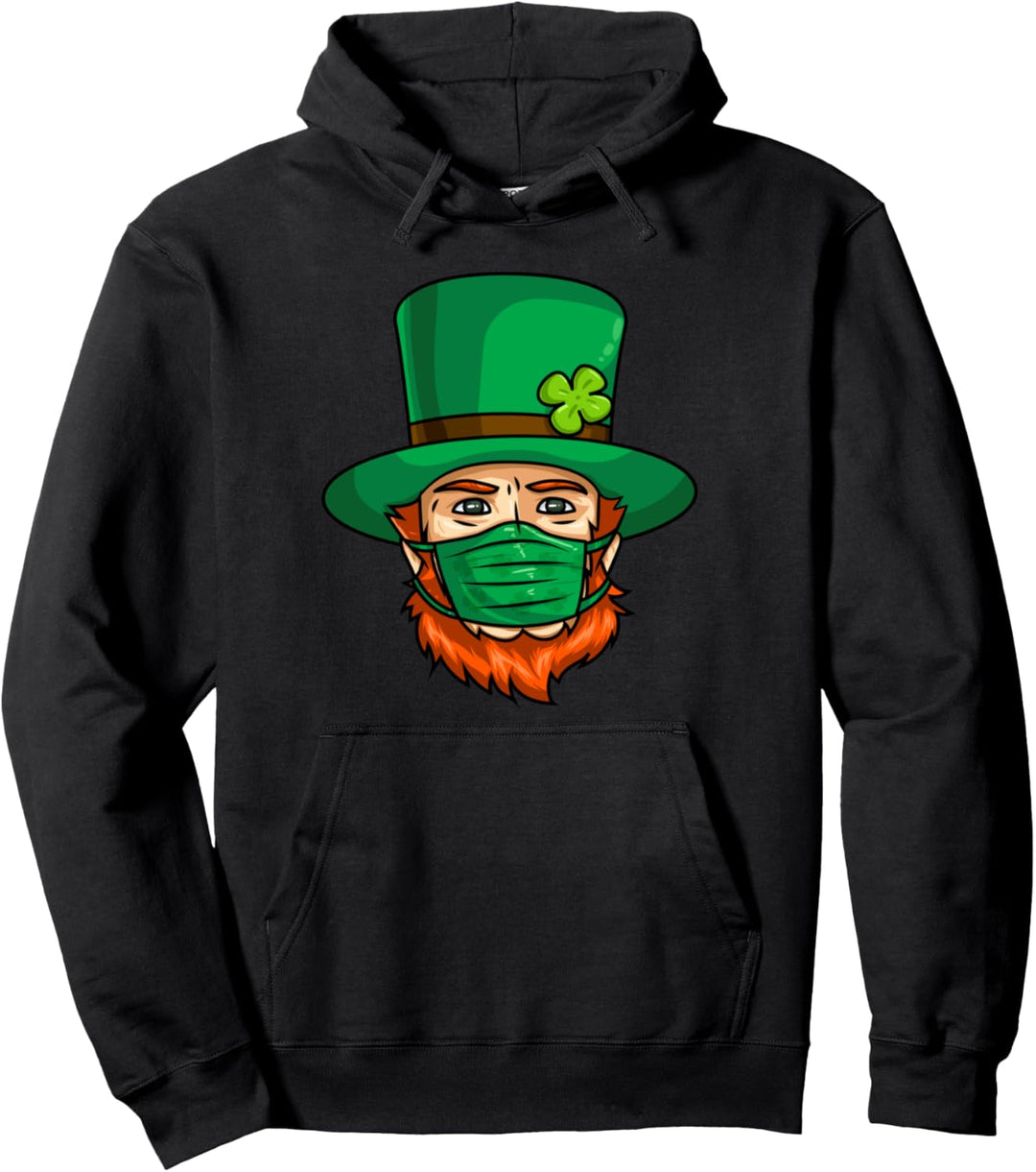 Kobold trägt eine Maske Lustiges St. Patrick's Day Trinken Pullover Hoodie