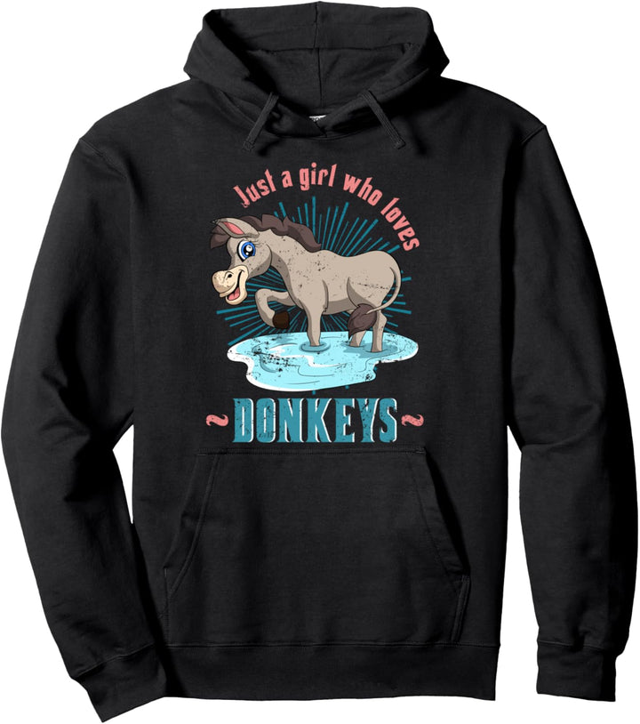 Nur ein Mädchen das Esel liebt Landwirt Farm Tier Esel Pullover Hoodie