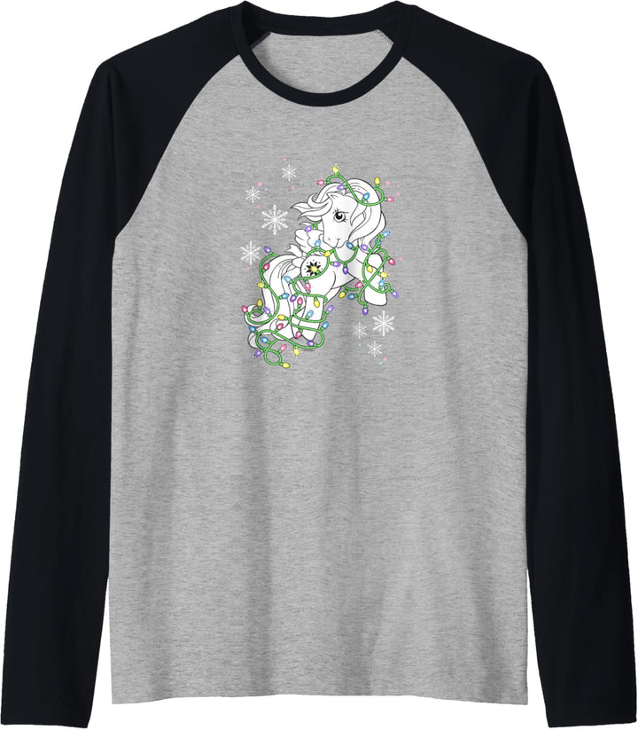 My Little Pony Pony Wrapped In Christmas Lights Raglan
