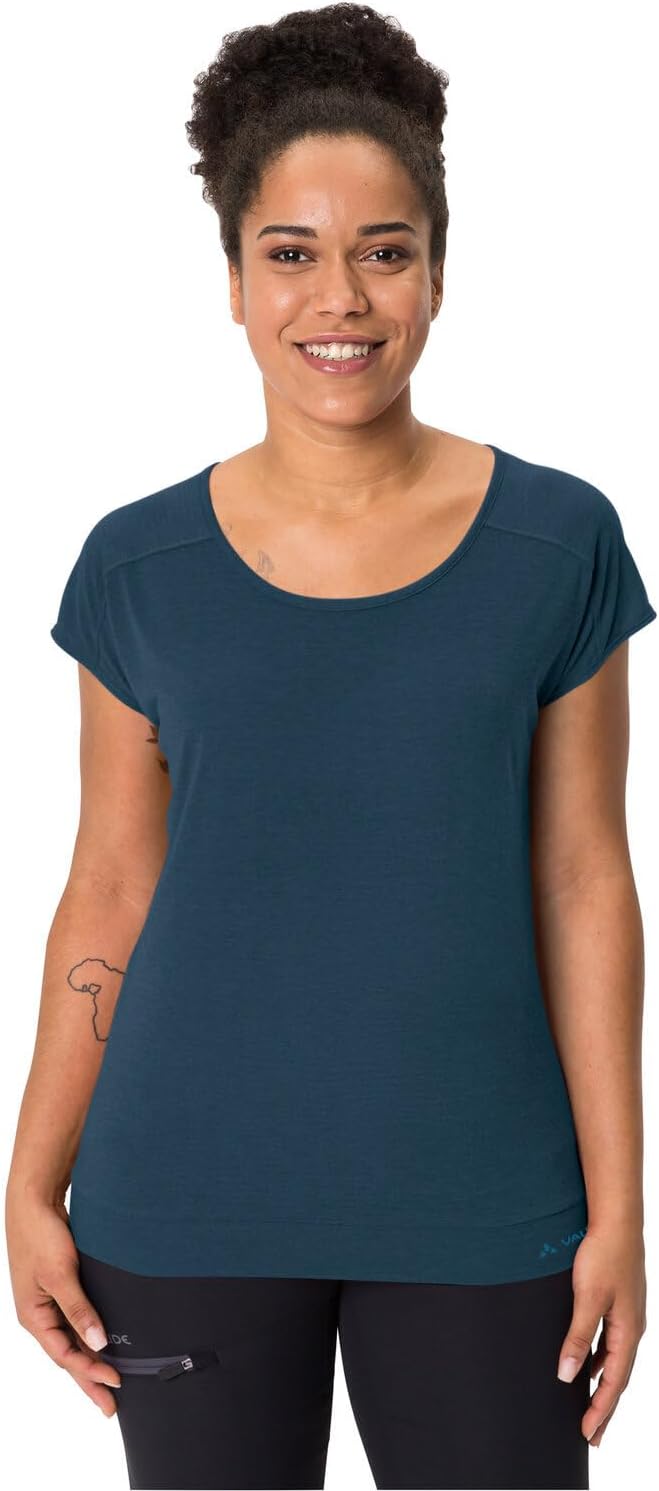 VAUDE Women's Skomer T-Shirt III - T-Shirt Damen 36 Dark Sea, 36 Dark Sea