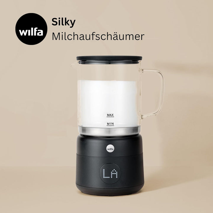 Wilfa SILKY Milchaufschäumer - 5 Programme: heisser & kalter Milchschaum - für Latte-Art, Hot Foam &