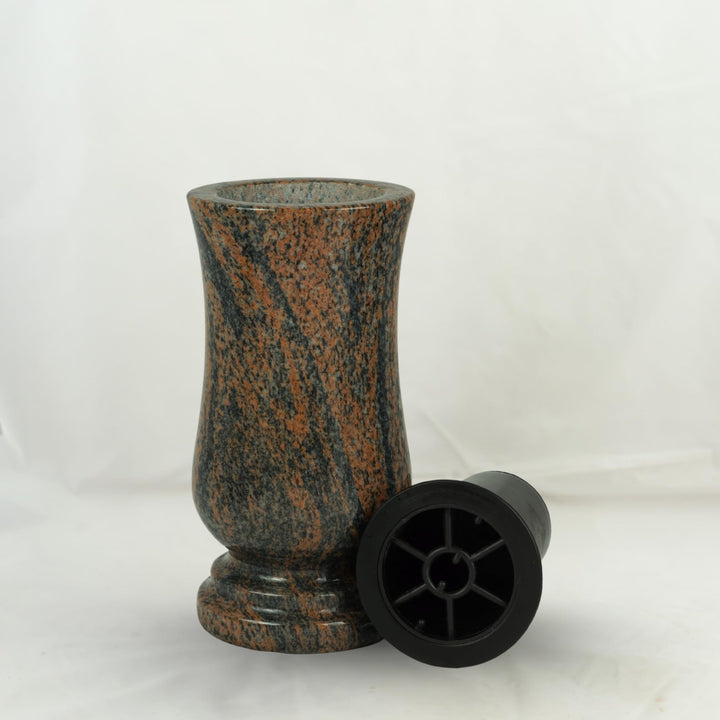 designgrab Taille-Exclusiv XL Grabvase aus Granit Gneis Halmstad