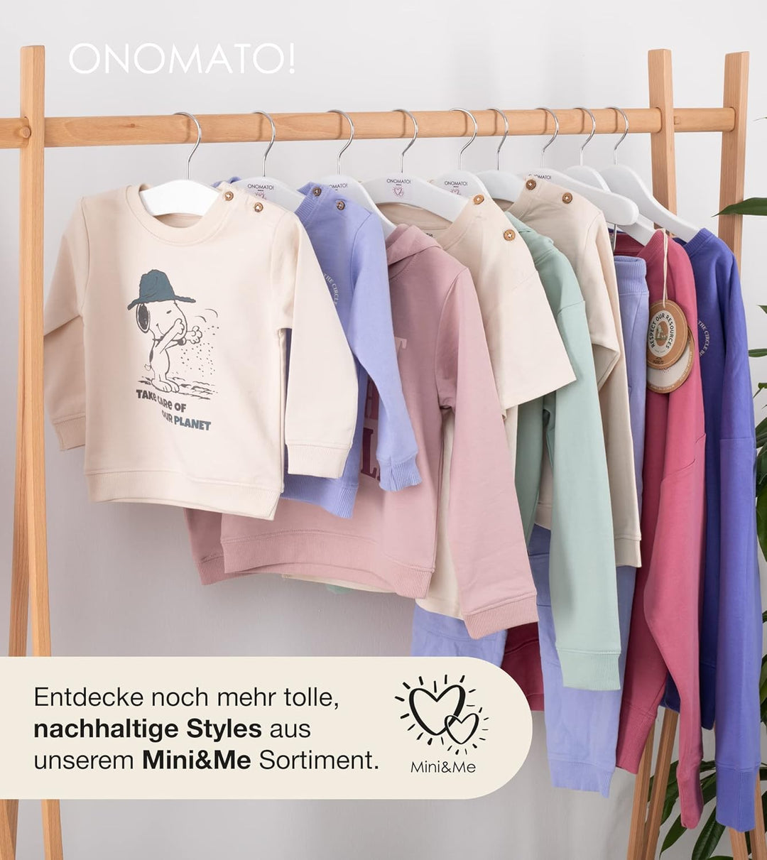 ONOMATO! Peanuts Snoopy Jungen Mädchen Sweatshirt Cradle to Cradle 110-116 Beige, 110-116 Beige