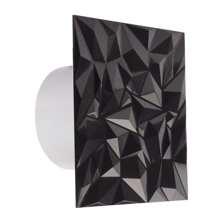 MKK Badlüfter Wohnraumlüfter Diamant Panel anthrazit Ø 125 mm Standard, Ø 125 mm Standard