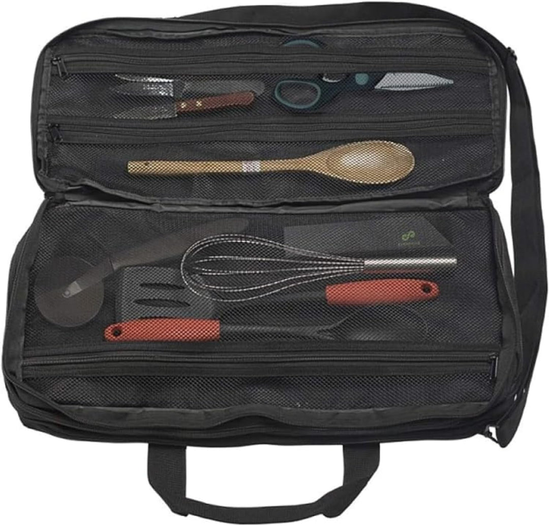 EVERPRIDE Messertasche mit 20 Taschen Schwarz, Schwarz