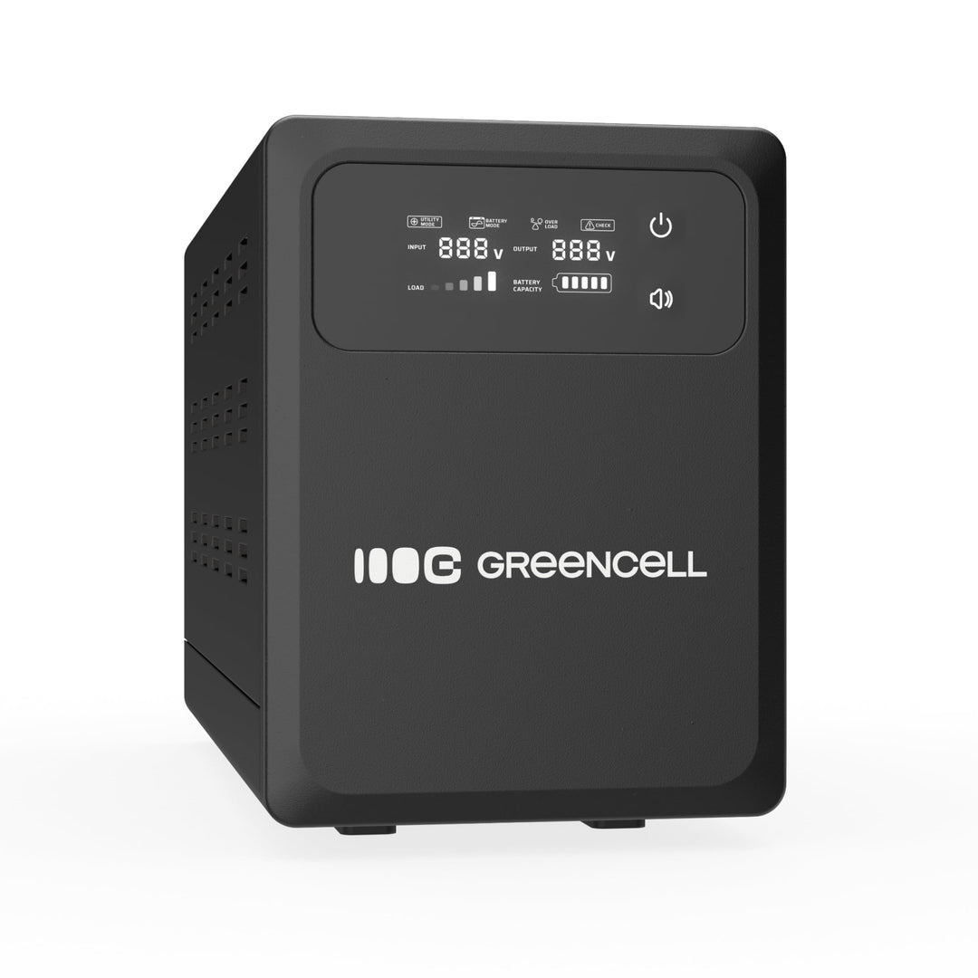 Green Cell USV 1500VA 1000W PowerCore, Notstromversorgung mit LCD Display, AVR UPS mit Reiner Sinusw