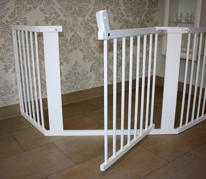 Schutzgitter Absperrgitter Türgitter Treppenschutzgitter 117 bis 363 cm grau (163cm), 163cm