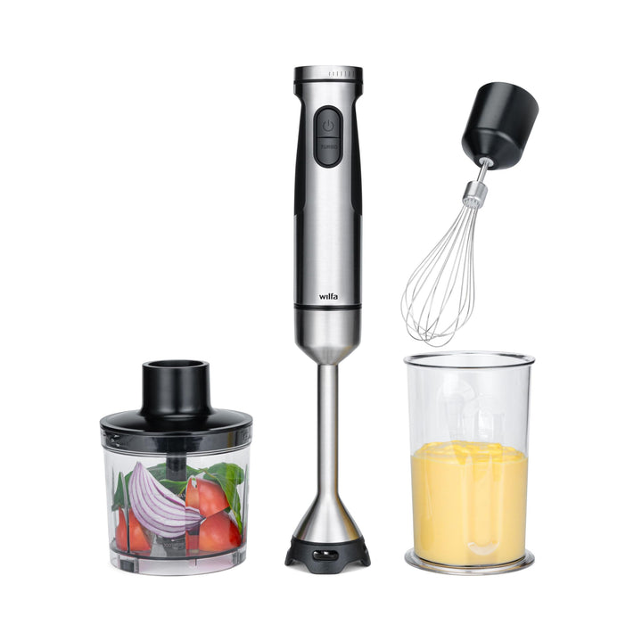 Wilfa FUSION 1500 Stabmixer - 3in1 Mixer, Schneebesen und Zerkleinerer - Zerkratzt keine Töpfe, Pfan