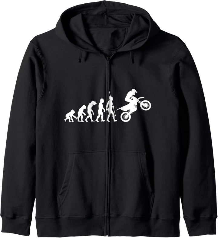 Motocross Motorrad Evolution Sport Motorsport Biker Lustig Kapuzenjacke