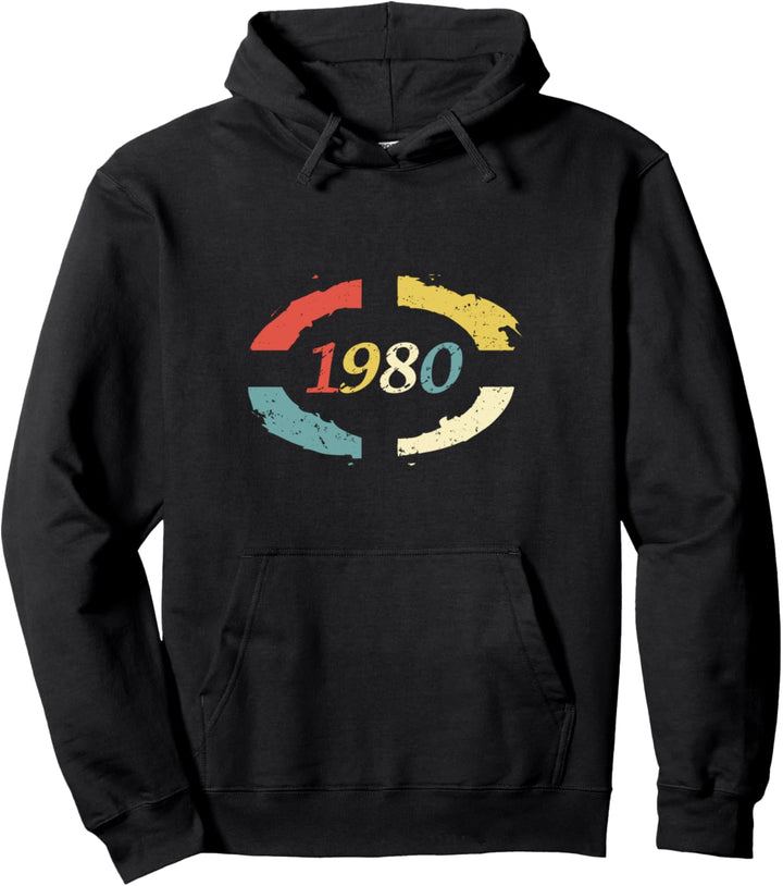 Vintage Retro Geburtstag Jahrgang 1980 Pullover Hoodie