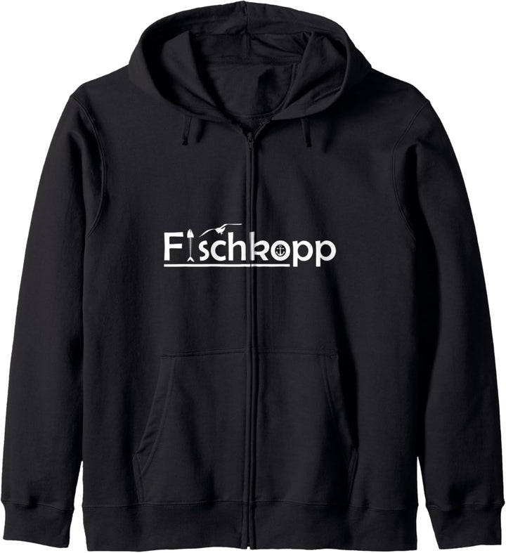 Fischkopp Möwe Fischkopp Plattdeutsch Spruch Kapuzenjacke