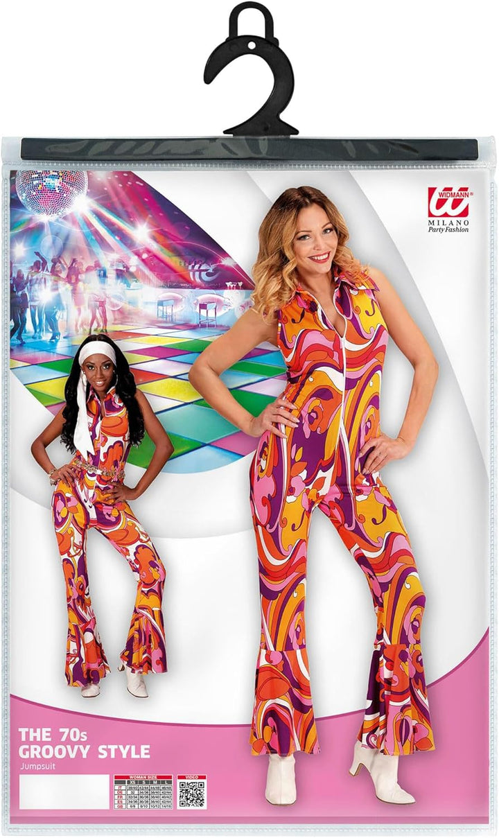 WIDMANN 08949 COSTUME TUTA DONNA ANNI 70 XS ORCHID 