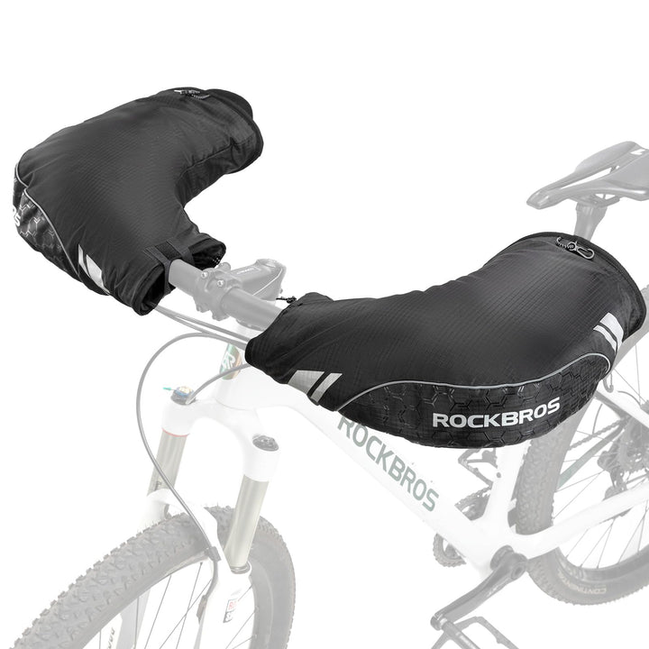 ROCKBROS Lenkerstulpen Lenker Handschuhe für Fahrrad Motorrad Roller Scooter Gefüttert Winddicht Was