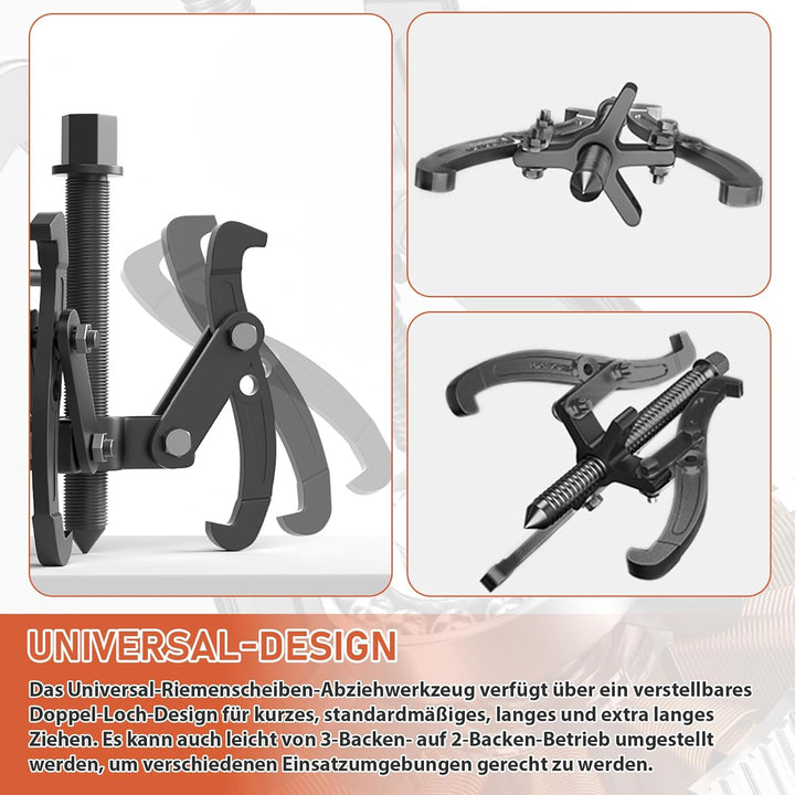 3X Lagerabzieher mit 3 arming [75+100+150mm / 3"+4"+6"] Zwei / Drei Lager Abzieher Klauenabzieher Au
