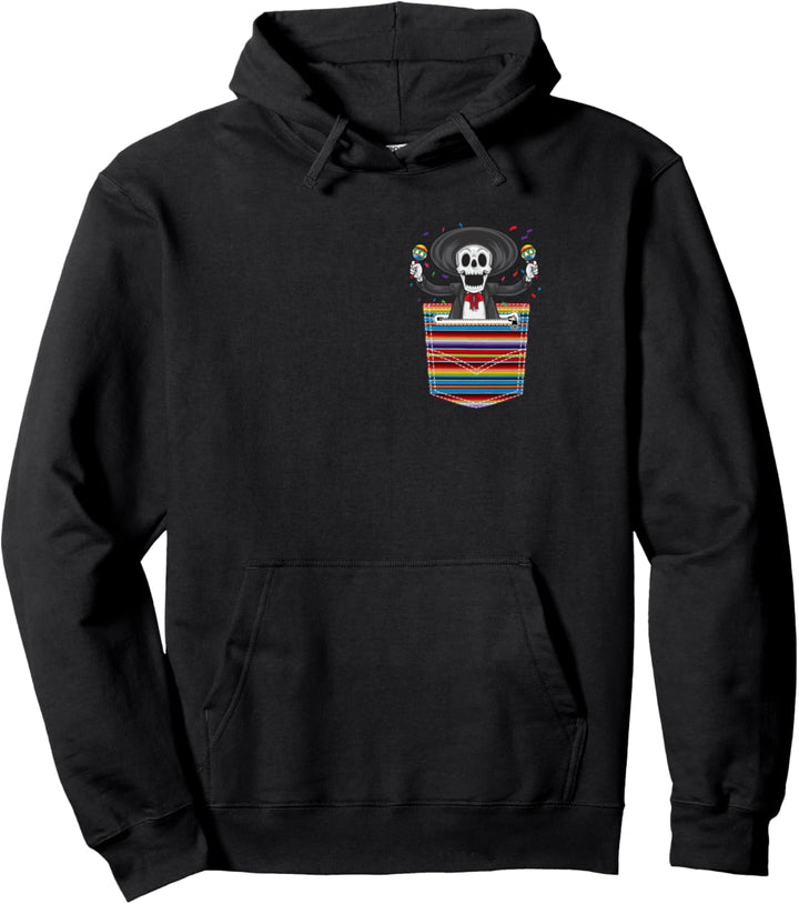 Cinco De Mayo 2021 - Calaca Blanket Pocket Serape Mexican Pullover Hoodie