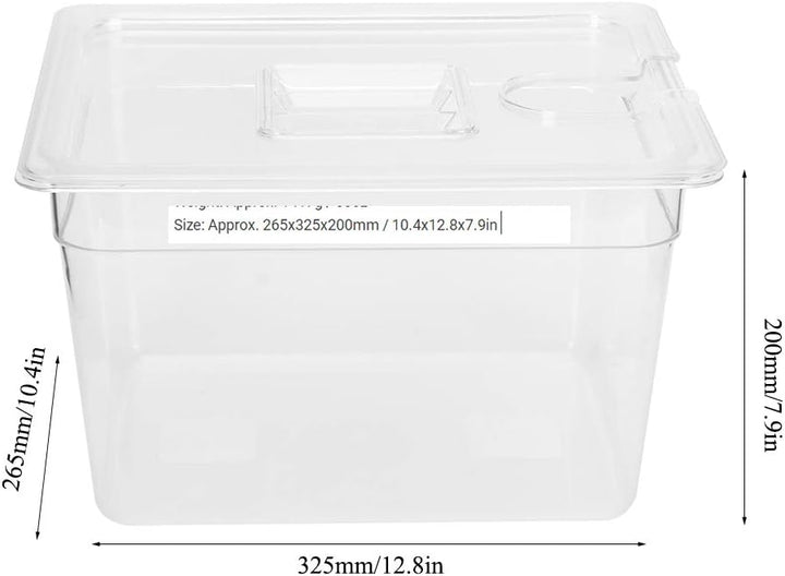 Sous Vide Behälter, 11,71L Durchsichtiger Container mit Deckel, Nicht-Haftender Vakuumierbehälter fü