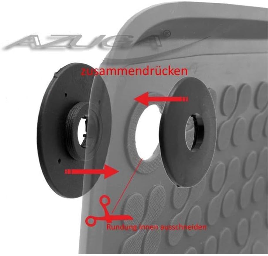 Hohe Gummi Fussmatten passend für Seat Ibiza ab 6/2008-5/2017 (6J)/Seat Ibiza ST ab 2010-2016 AZUGA
