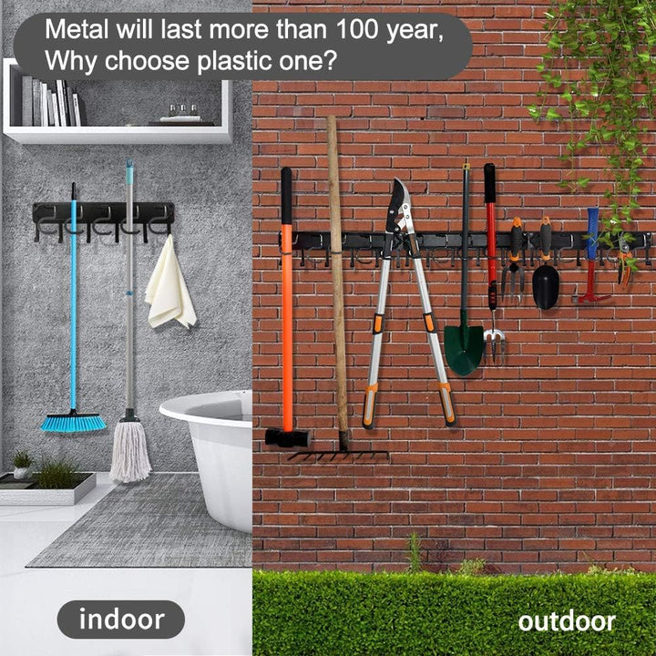 YueTong 172,7 cm Gartenwerkzeug-Organizer aus Metall, verstellbare Garagen-Wand-Organizer und Aufbew