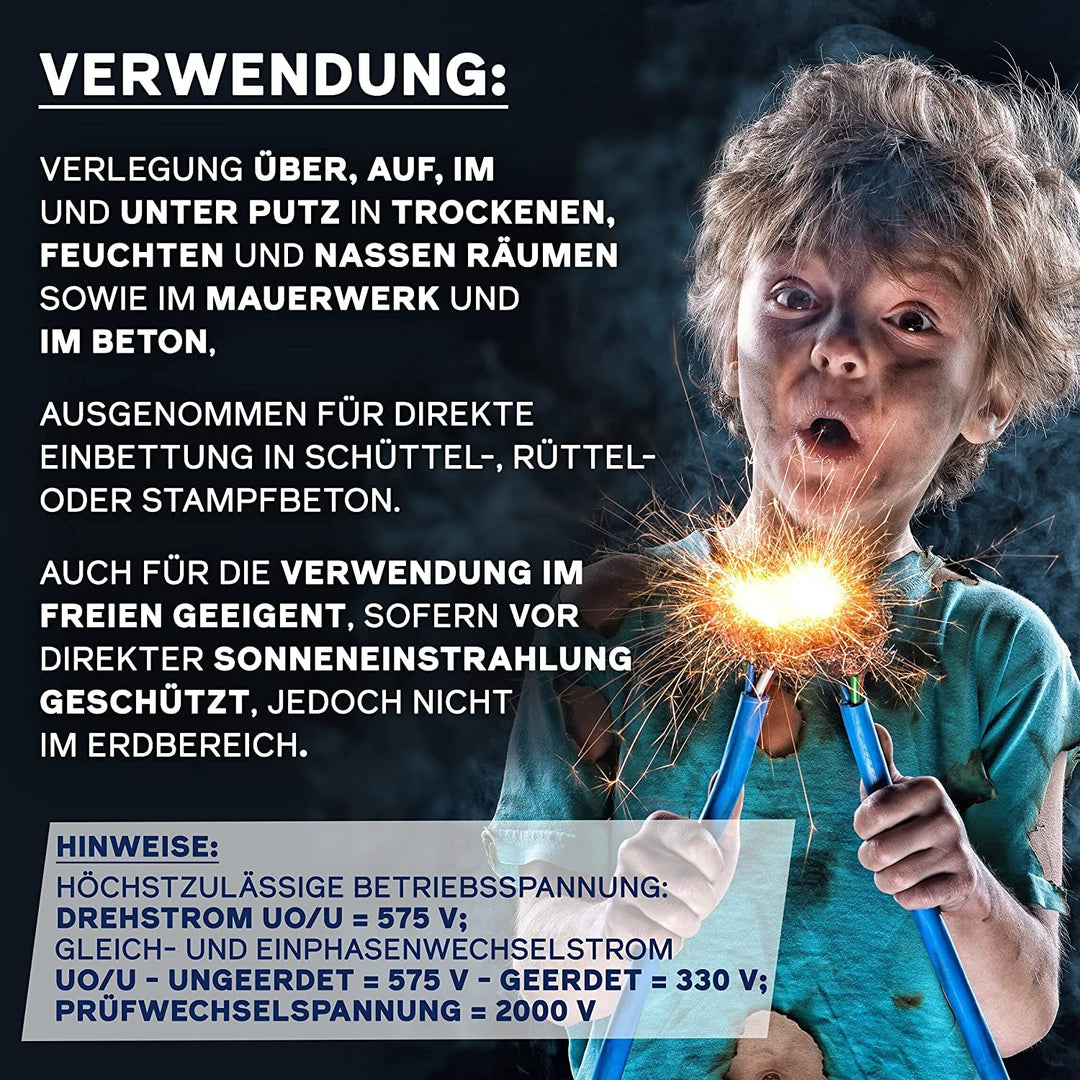 EBROM NYM-J 5x25 mm² - Mantelleitung - Installationskabel - Feuchtraumkabel - grau - Auswahl in 1 Me