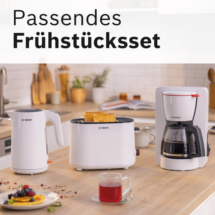 Bosch kabelloser Wasserkocher MyMoment TWK2M161, Abschaltautomatik, Überhitzungsschutz, Tassenanzeig