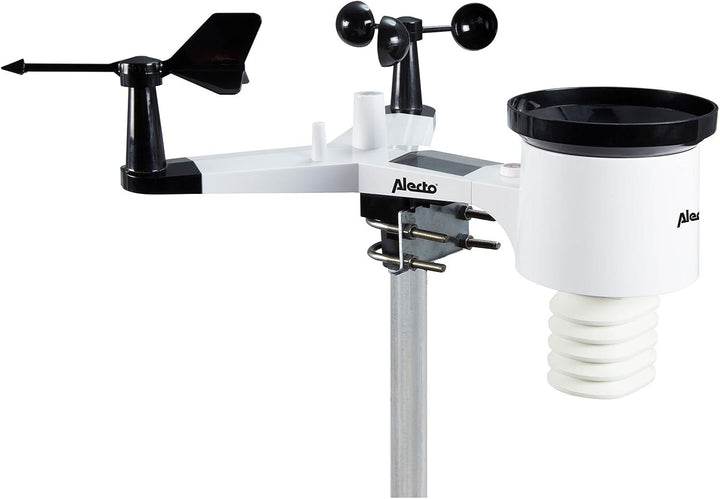 Alecto WS-5500 Wetterstation mit Regen, Wind Messer und Weather Underground APP, Schwarz, 37 x 41 x