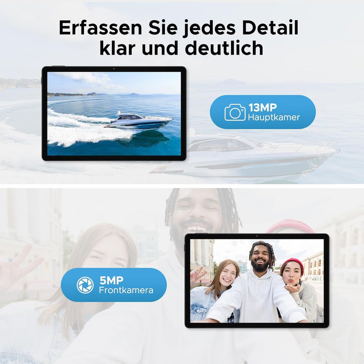 U11 Android 16 AI Tablet 11 Zoll, 16GB+128GB (2TB TF) Gaming Tablets, T7200 Octa Core, 8580mAh, Gemi