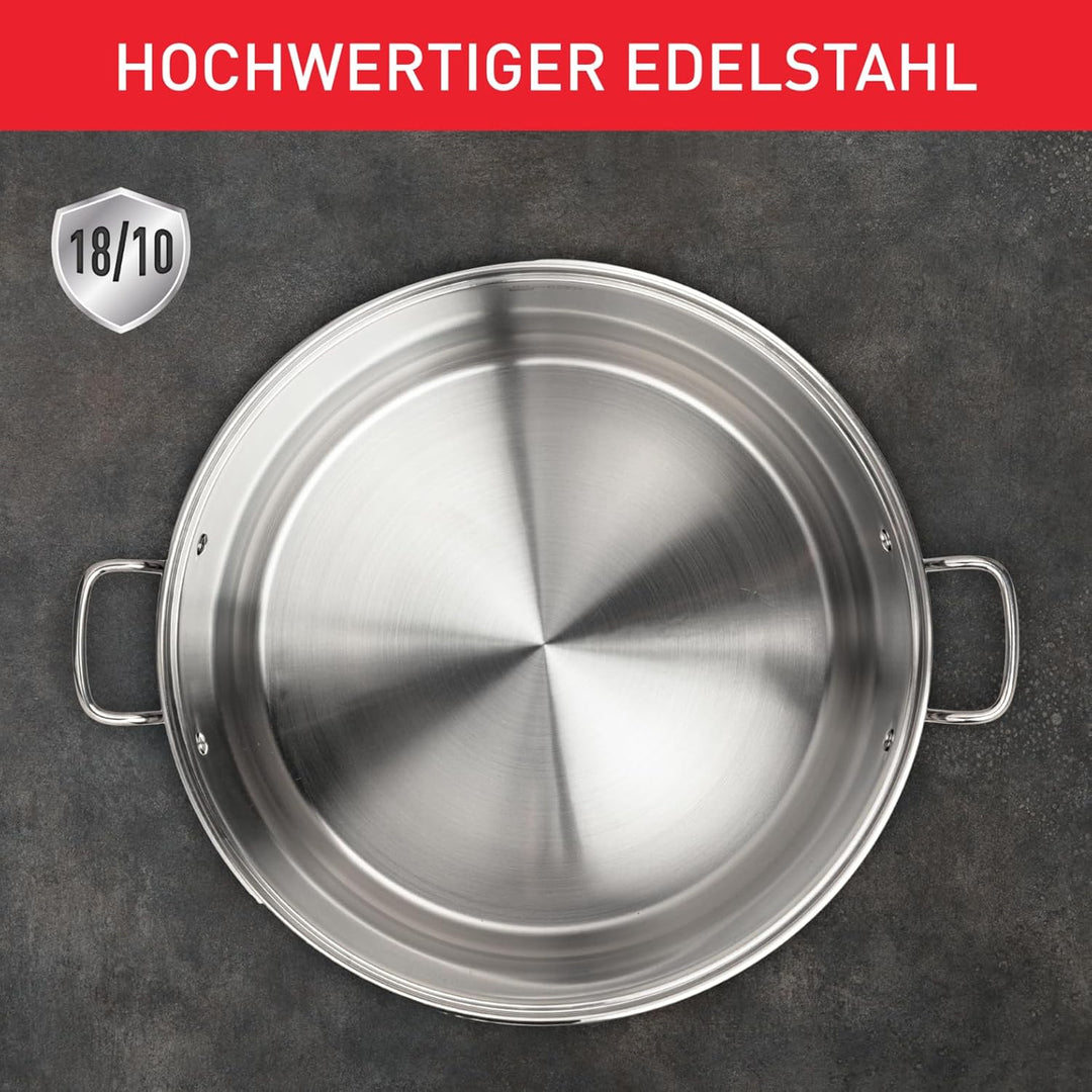 Tefal Duetto Edelstahl Kochtopfset, 7-teilig, Töpfe induktionsgeeignet, für alle Herdarten geeignet,