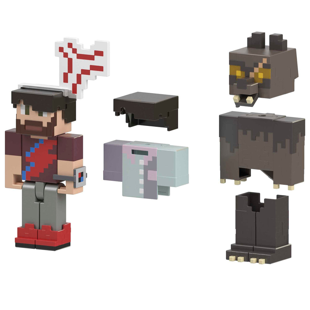 MINECRAFT Creator Series - Camp Enderwood-Kryptid Actionfigur mit 2 Zubehörsets für individuelle Ges