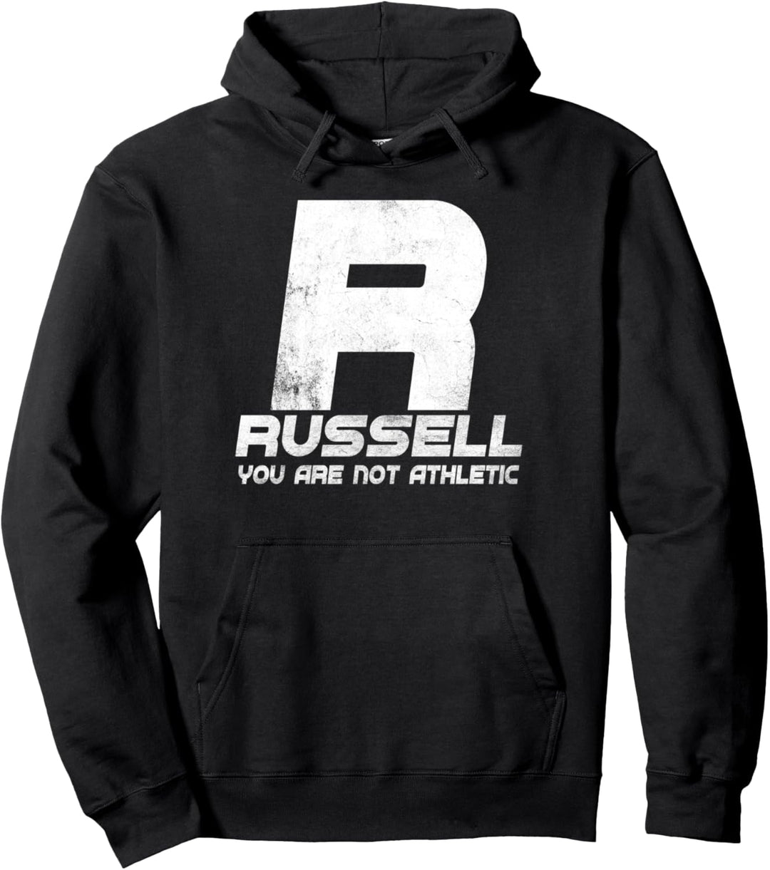 Russell You Are Not Athletic Lustige Linien Basketball Pullover Hoodie