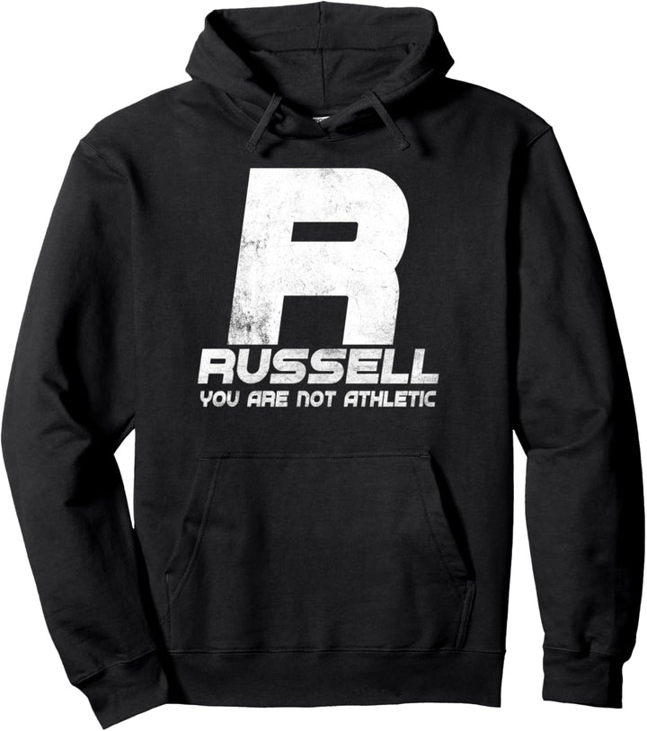 Russell You Are Not Athletic Lustige Linien Basketball Pullover Hoodie