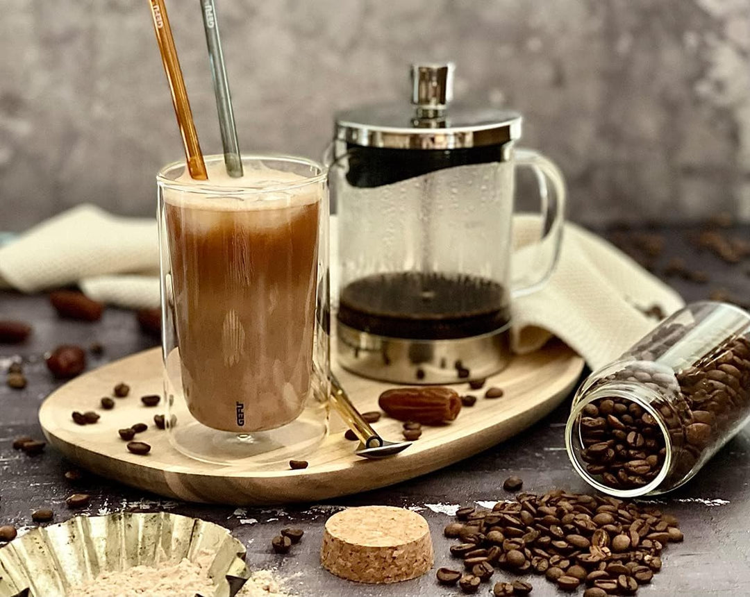 GEFU Kaffeebereiter DIEGO 600 ml | French Press aus Borosilikatglas &amp; Edelstahl | Für 5 Tassen Kaffe