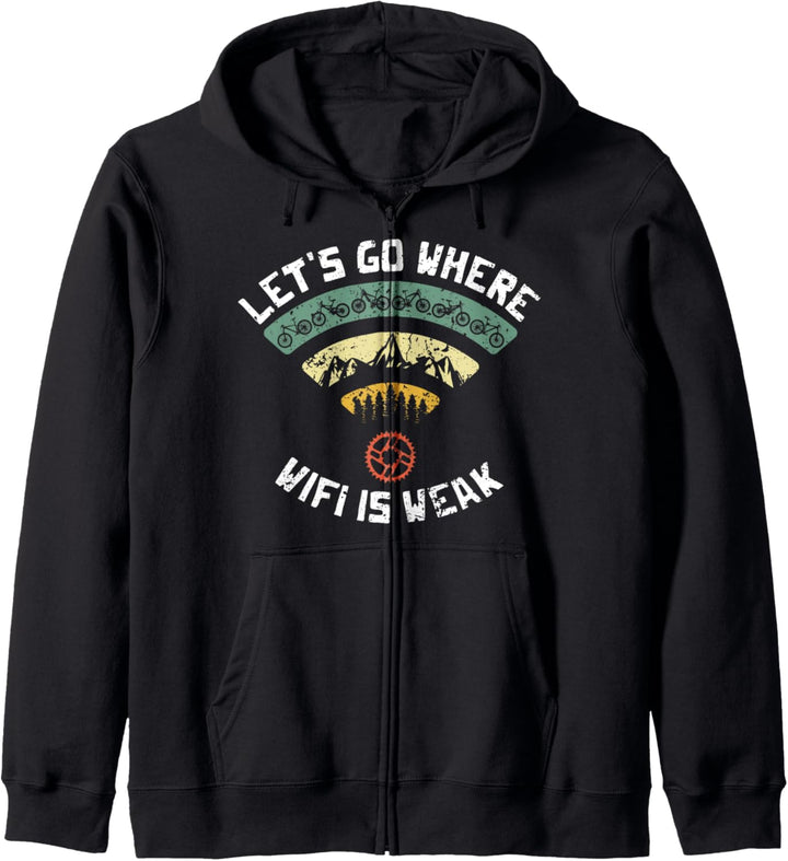 MTB Mountainbike WiFi Lustig Kettenblatt Vintage Retro Kapuzenjacke