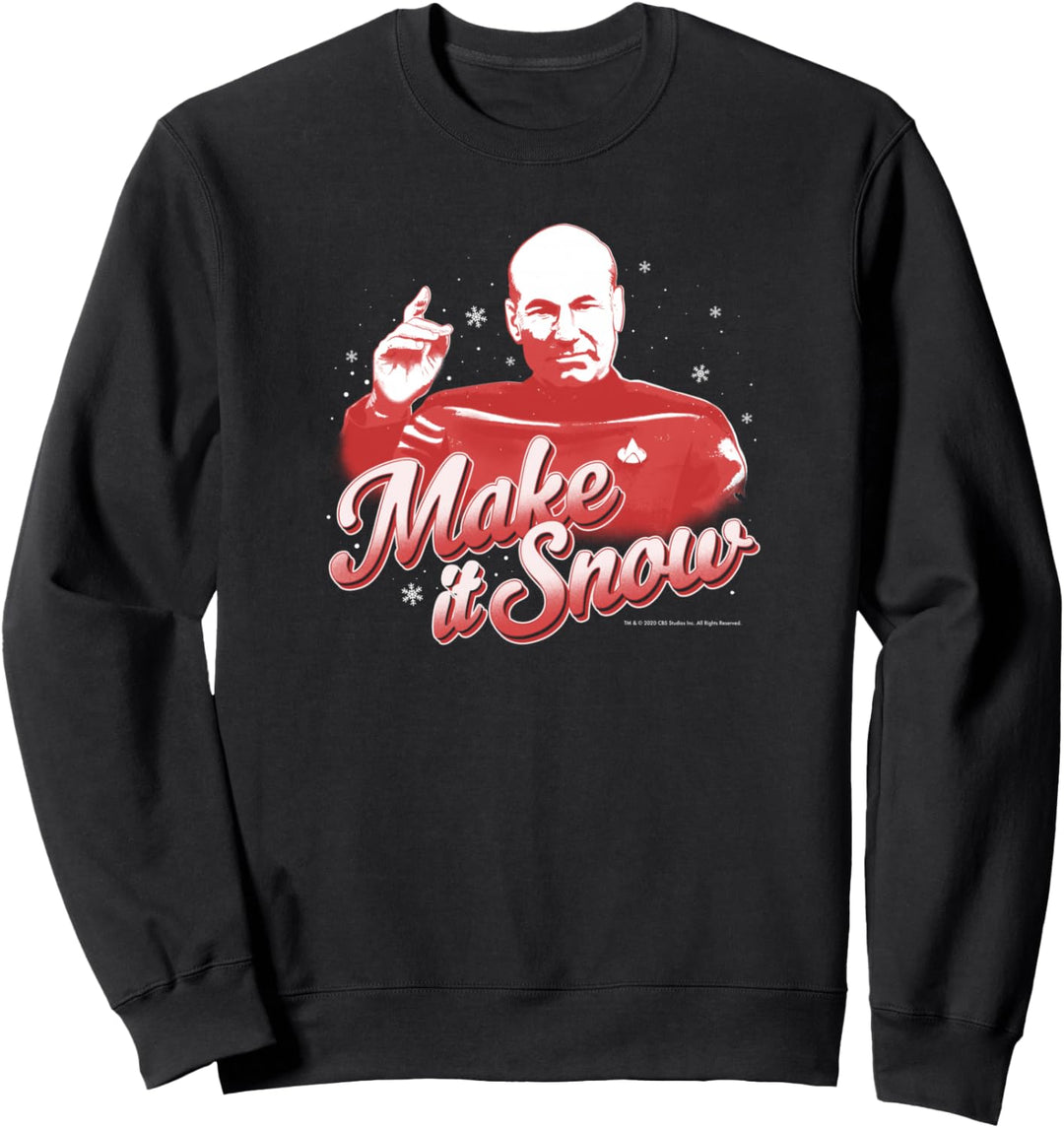 Star Trek: The Next Generation Christmas Picard Make It Snow Sweatshirt