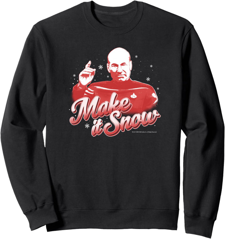 Star Trek: The Next Generation Christmas Picard Make It Snow Sweatshirt