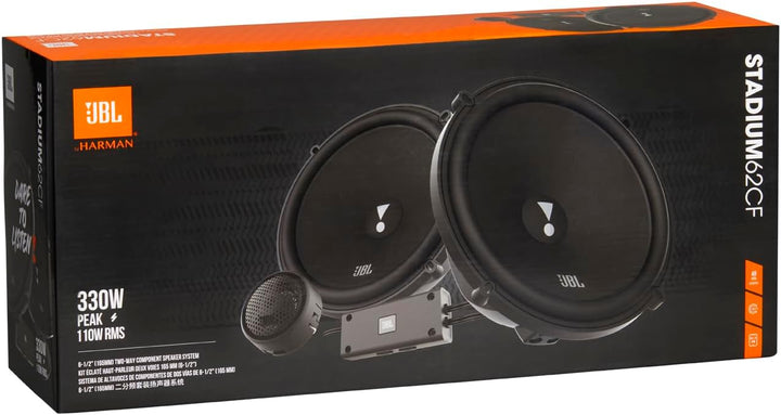 JBL Stadium 62CF 2-Wege Auto Soundsystem - 330 Watt Komponenten Auto Lautsprecher Boxen Set mit 165m