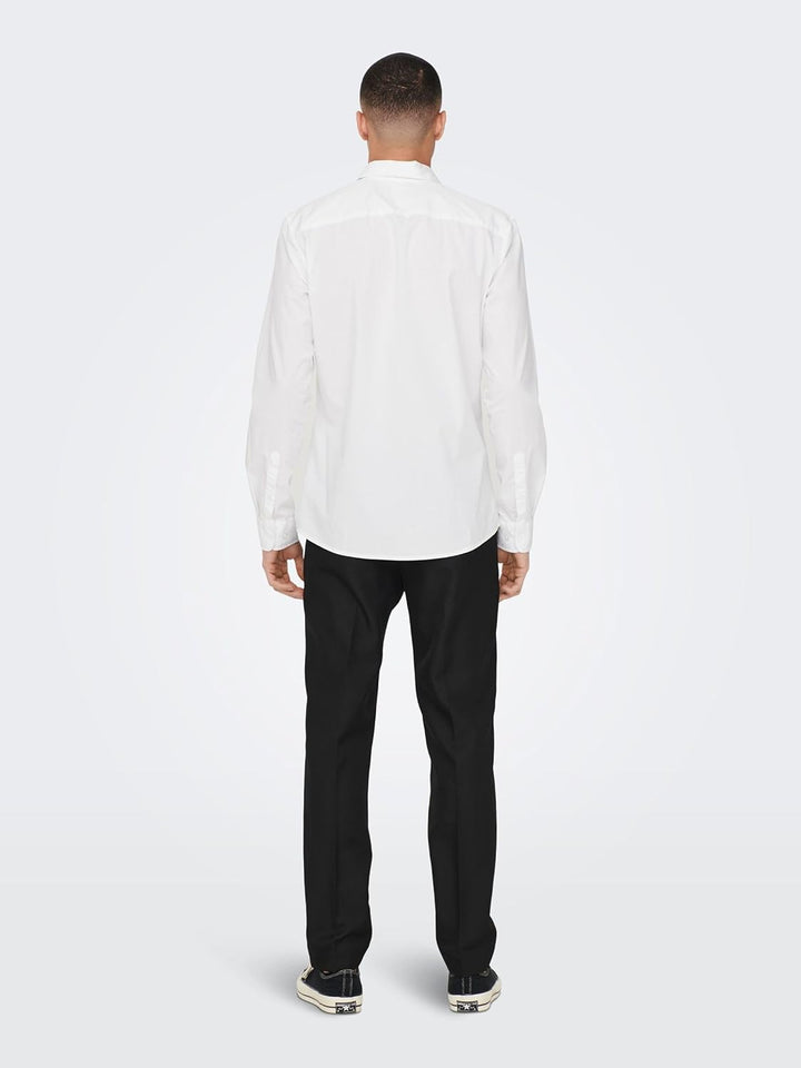 ONLY & SONS Male Popelin Hemd ONSANDY Popelin Hemd M Weiss, M Weiß