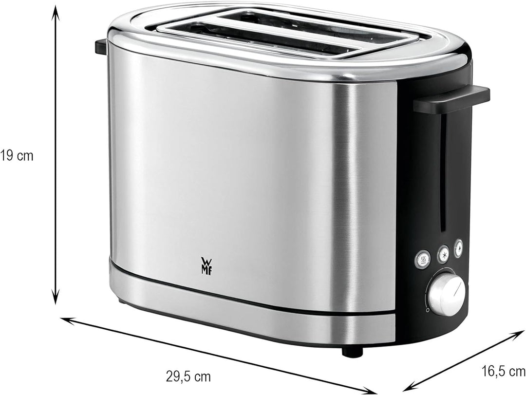 WMF Lono Toaster Edelstahl, Doppelschlitz Toaster mit Brötchenaufsatz, 2 Scheiben & Stelio Wasserkoc