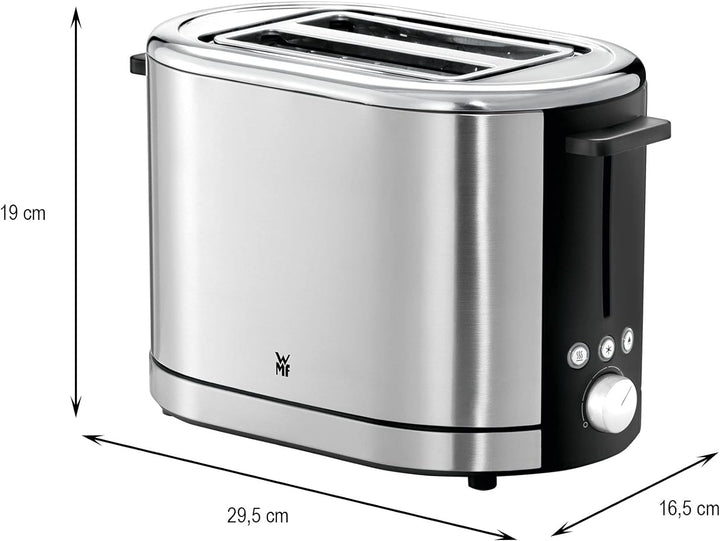 WMF Lono Toaster Edelstahl, Doppelschlitz Toaster mit Brötchenaufsatz, 2 Scheiben & Stelio Wasserkoc