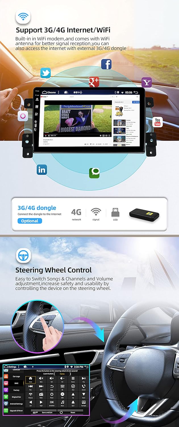 JOYX - [6G+128G] - Android 15 IPS Autoradio Passt für Suzuki Grand Vitara (2005-2015) - Kabellos Car