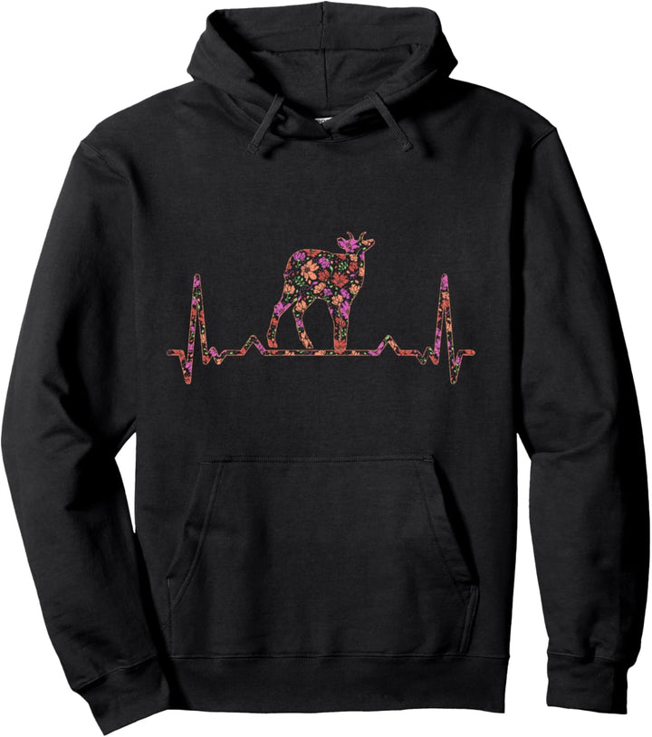 Vintage Herzschlag Ziege Pullover Hoodie