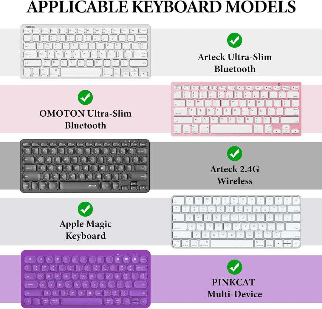 GEEKRIA Compact Keyboard Case, Vegan Leder Travel Case mit Phone und Tablet Halterung, Kompatibel mi