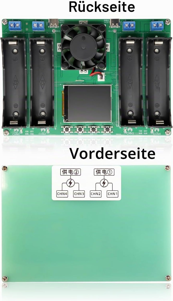 Batteriekapazität Innenwiderstandstester mit Digitalanzeige Binghe 4 Kanäle18650 Lithium Batteriekap