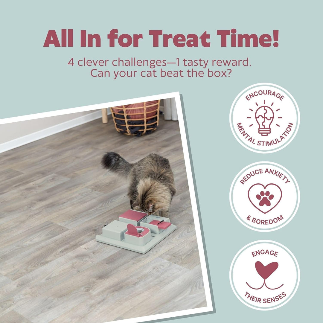 TX-4597 Cat Activity Poker Box 31x31 cm Pokerbox Aktivität für Katzen, Pokerbox Aktivität für Katzen